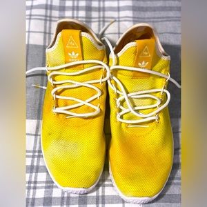 Pharrell yellow Adidas HU shoes